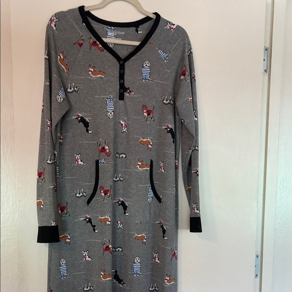 Comfort Code Gray Animal Print Nightgown - Picture 1 of 4